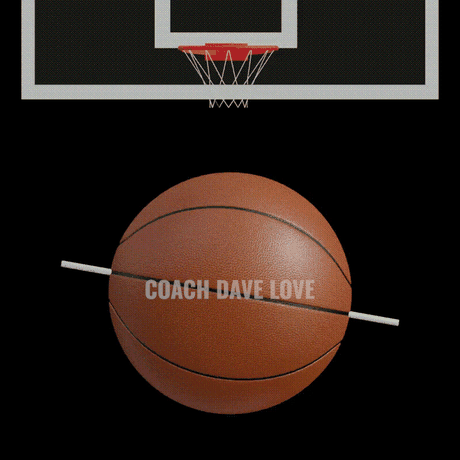 Ball with a 10 degree downward axis tilt, seams aligned