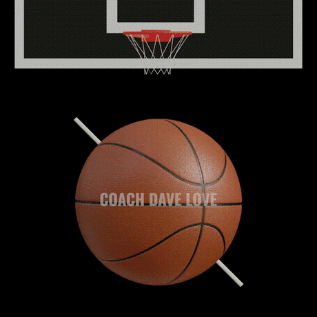 Ball with a 45 degree downward axis tilt, seams not aligned