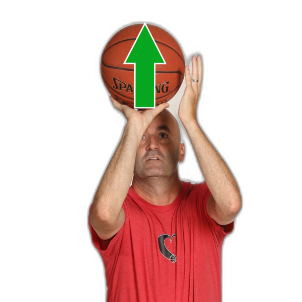 The shooting hand in position to provide more Positive Power.