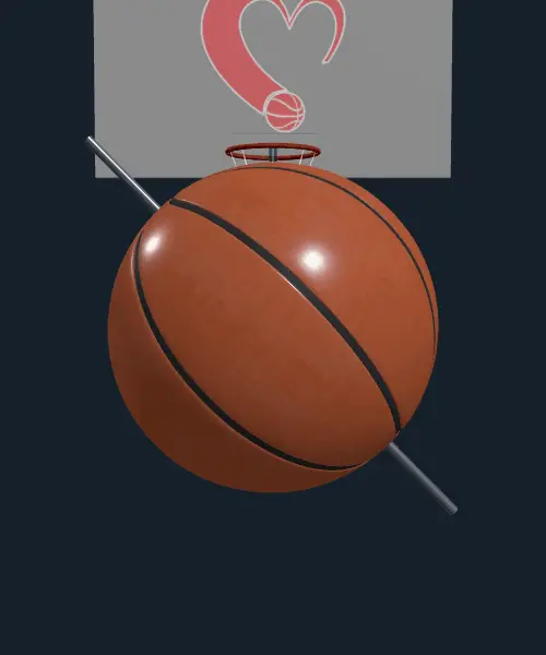 45 degree downward axis tilt with seams aligned.