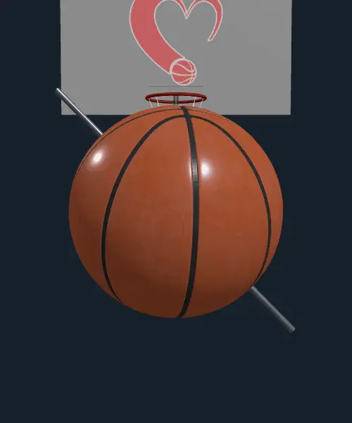45 degree downward axis tilt with seams unaligned.