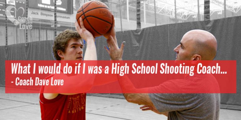 Coach working with basketball player